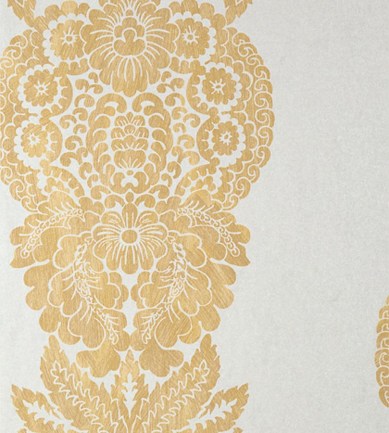 Thibaut Rowan Damask Metallic Gold/Silver tapéta - Paisley Home