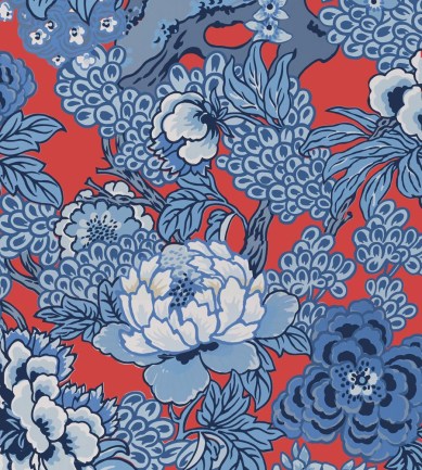 Thibaut Honshu Red and Blue tapéta