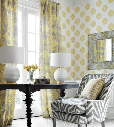 Thibaut Halie Circle Aqua tapéta - Paisley Home