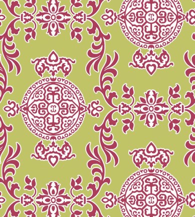 Thibaut Halie Green and Raspberry tapéta - Paisley Home