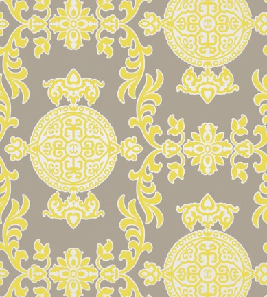 Thibaut Halie Grey and Lemon tapéta - Paisley Home