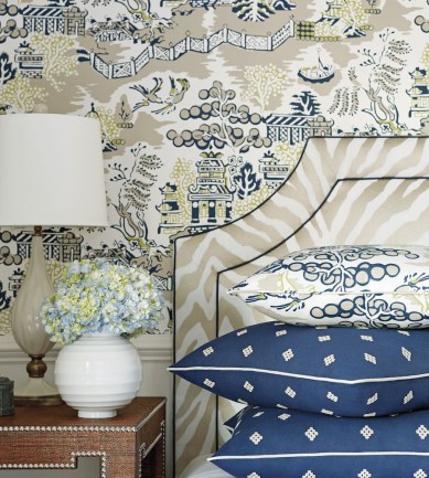 Thibaut Luzon Blue tapéta - Paisley Home
