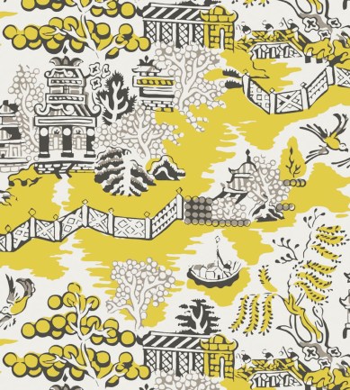 Thibaut Luzon Grey and Lemon tapéta - Paisley Home