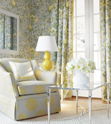 Thibaut Nemour Navy and Cream tapéta - Paisley Home