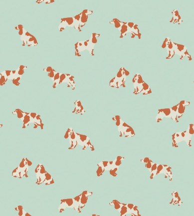 Thibaut Purebred Aqua and Coral tapéta - Paisley Home
