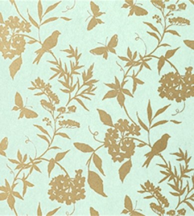 Thibaut April Aqua with Metallic Gold T4748  tapéta - Paisley Home