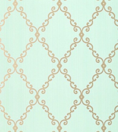 Thibaut London Trellis Metallic on Aqua T4737  tapéta - Paisley Home