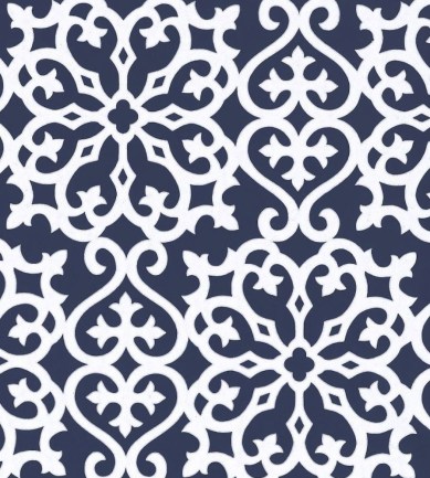Thibaut Allison Navy tapéta - Paisley Home