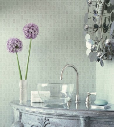 Thibaut Katsu Metallic on Khaki tapéta - Paisley Home
