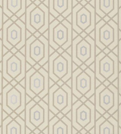 Thibaut Prescott Metallic on Putty tapéta - Paisley Home
