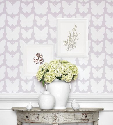 Thibaut Aldora Pearl on White tapéta - Paisley Home