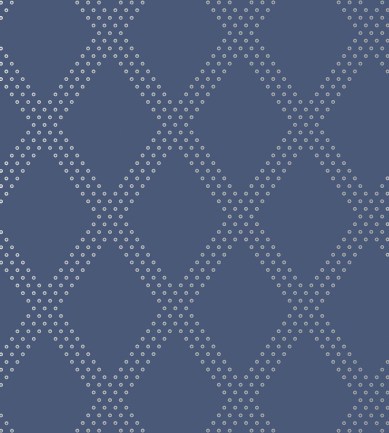 Thibaut Brad Silver on Navy tapéta - Paisley Home