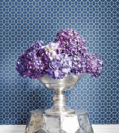 Thibaut Farris Metallic Gold on Charcoal tapéta - Paisley Home