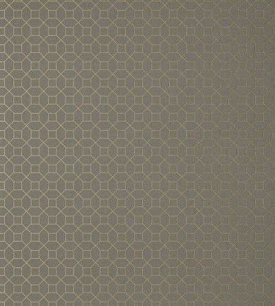 Thibaut Farris Metallic Gold on Charcoal tapéta - Paisley Home