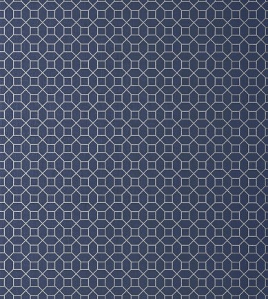 Thibaut Farris Silver on Navy tapéta - Paisley Home