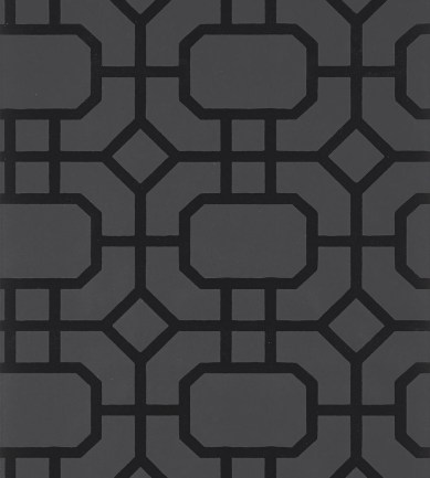 Thibaut Portier Flock Black on Charcoal tapéta - Paisley Home