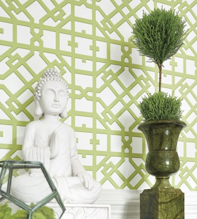 Thibaut Turner Metallic Gold on Charcoal tapéta - Paisley Home