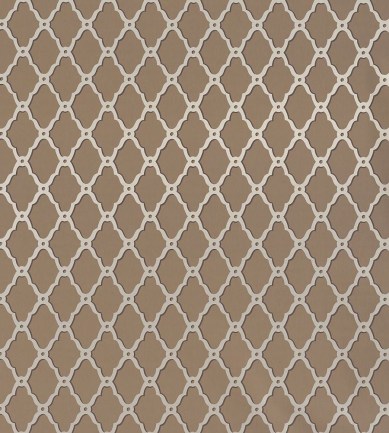 Thibaut Rothbury Trellis Metallic on Cocoa tapéta - Paisley Home