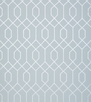 Thibaut La Farge Metallic Silver on Blue tapéta - Paisley Home