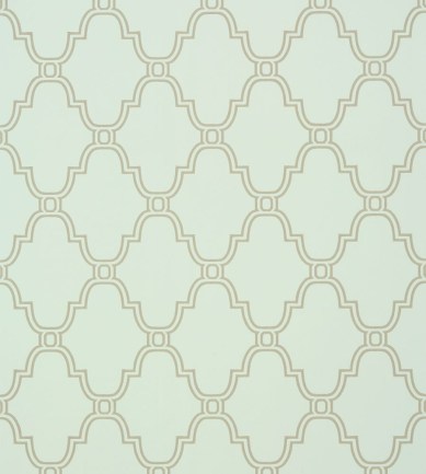Thibaut Stanbury Trellis Linen on Aqua tapéta - Paisley Home