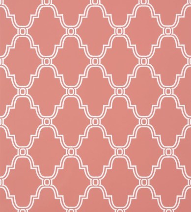 Thibaut Stanbury Trellis Coral tapéta - Paisley Home