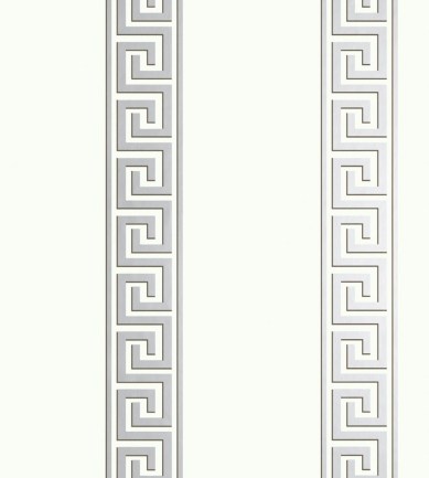 Thibaut Andreas Stripe Metallic Silver on White tapéta - Paisley Home
