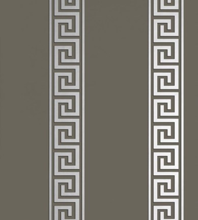 Thibaut Andreas Stripe Metallic Silver on Charcoal tapéta - Paisley Home