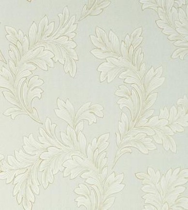 Thibaut Eland Acanthus Metallic Gold on Aqua T1059  tapéta - Paisley Home