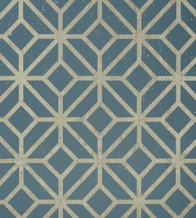 Thibaut Mamora Trellis Cork Mineral on Metallic Pewter tapéta