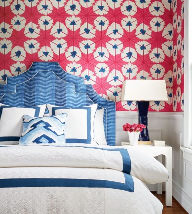 Thibaut Sunburst Navy tapéta - Paisley Home