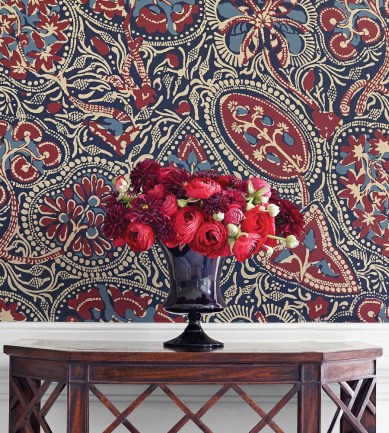 Thibaut Cochin Navy tapéta - Paisley Home