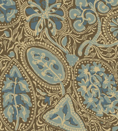 Thibaut Cochin Aqua-Brown tapéta - Paisley Home
