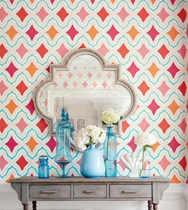 Thibaut Cruising Aqua tapéta - Paisley Home