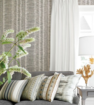 Thibaut Danube Ikat Aqua tapéta - Paisley Home