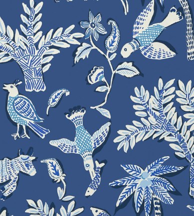Thibaut Goa Blue tapéta - Paisley Home