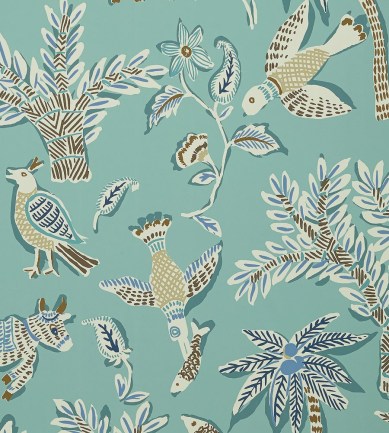 Thibaut Goa Teal tapéta - Paisley Home