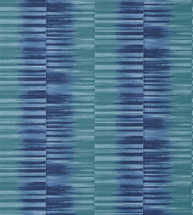 Thibaut Mekong Stripe Turquoise and Navy tapéta