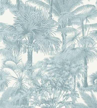 Thibaut Palm Botanical Spa Blue tapéta