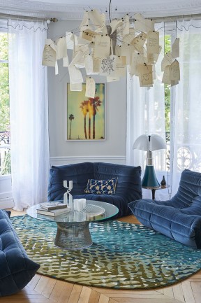 Toulemonde Bochart Apidea Bleu vert szőnyeg - Paisley Home