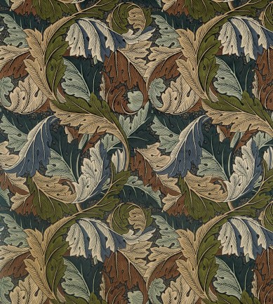 William Morris Acanthus Slate Blue-Thyme textil - Paisley Home
