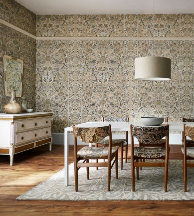 William Morris Bullerswood Stone-Mustard tapéta - Paisley Home