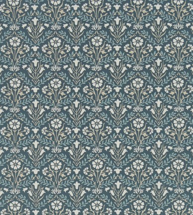 William Morris Morris Bellflowers Indigo-Linen tapéta - Paisley Home