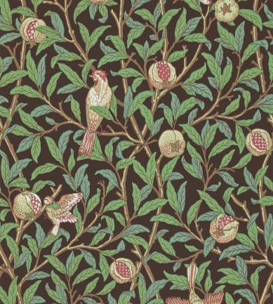 William Morris Bird & Pomegranate Charcoal/Sage tapéta - Paisley Home