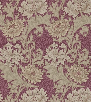 William Morris Chrysanthemum Wine tapéta - Paisley Home
