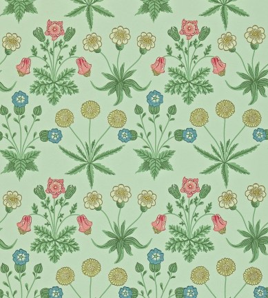 William Morris Daisy Pale Green/Rose tapéta - Paisley Home