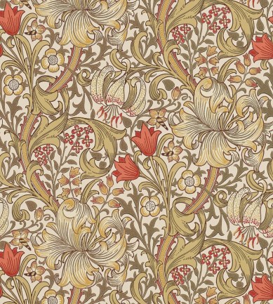 William Morris Golden Lily Biscuit/Brick tapéta - Paisley Home