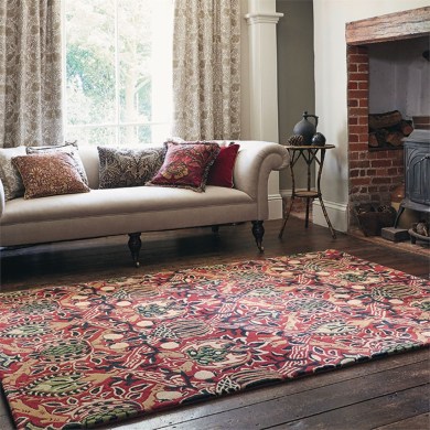 William Morris Granada Red/Black 27600 szőnyeg - Paisley Home