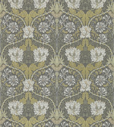 William Morris Honeysuckle & Tulip Charcoal/Gold tapéta - Paisley Home