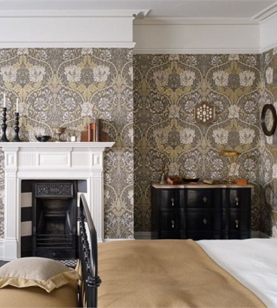 William Morris Honeysuckle & Tulip Emerald/Russet tapéta - Paisley Home