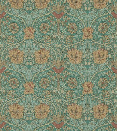 William Morris Honeysuckle & Tulip Emerald/Russet tapéta - Paisley Home